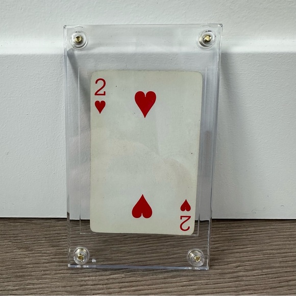 Vintage Givenchy Collectible Playing Card 2 of Hearts in a UV Protective Case - Picture 2 of 3